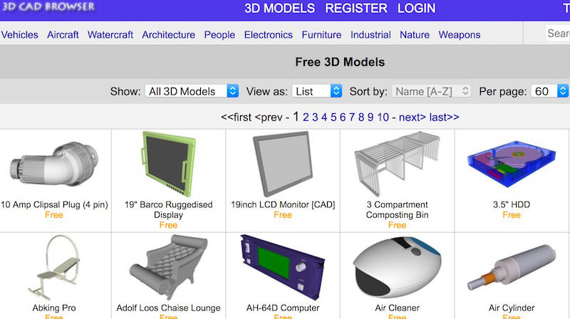 3D CAD 浏览器的模型