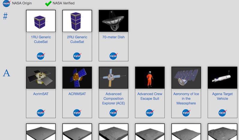 NASA 的模型 3D 资源
